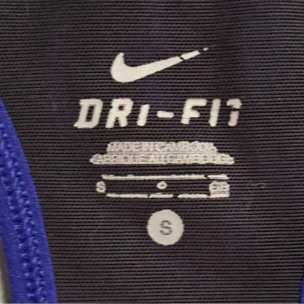 NIKE Dri-Fit Blue / Purple Lined Athletic Tank Top Size Small